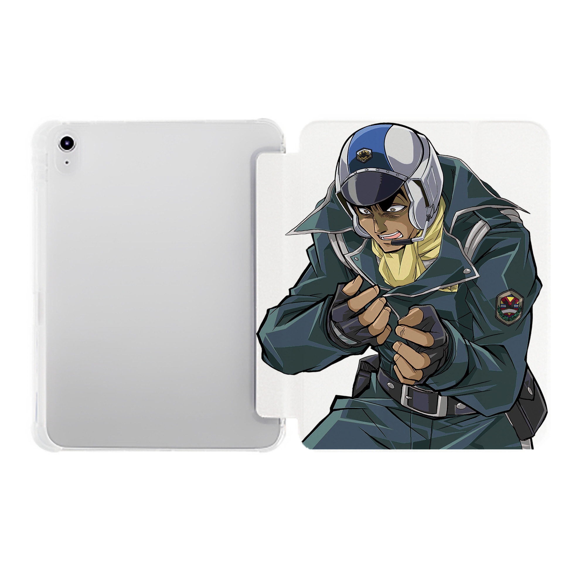 （画像用） 遊☆戯☆王 Yu-Gi-Oh! IPad ケース ペン収納付き 三つ折りスタンド PUレザー×シリコン 対応機種9.5/10.5/10.9インチ